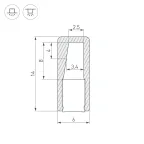 Держатель трека ART-APRIORI-HOLDER-E (GD) (Arlight, IP20 Металл, 3 года)