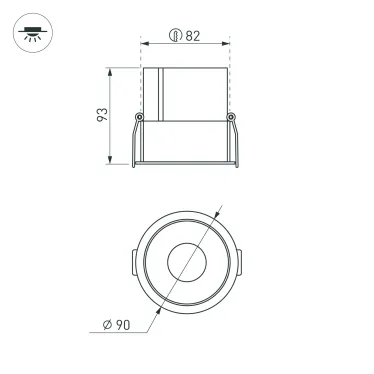 Подвес ART-APRIORI-HANG-E-L1500 (GD) (Arlight, IP20 Металл, 3 года)