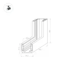 Потолочный короб ART-APRIORI-POWER-BOX-UP-L1500 (GD) (Arlight, IP20 Металл, 3 года)
