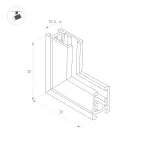 Коннектор угловой MAG-MICROCOSM-CON-L90-INT (BK, внутренний) (Arlight, IP20 Металл, 3 года)