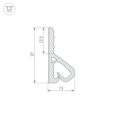 Трек встраиваемый MAG-ORIENT-TRACK-2653-STR-G-3000 (WH) (Arlight, IP20 Металл, 3 года)