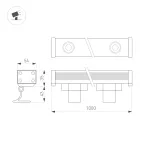Подвес жесткий ART-APRIORI-ROD-E-L200 (BK) (Arlight, IP20 Металл, 3 года)