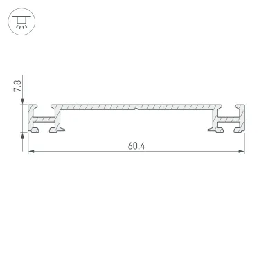 Трек MAG-TRACK-4563-2000 (BK, 5LN)