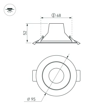 Трек MAG-TRACK-4563-2000 (BK, 5LN)