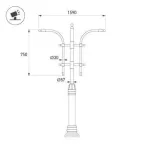 Кронштейн OXOR-SB3-2 BLACK (ARL, сталь)