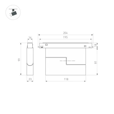 Блок питания ARV-SN24012-C (24V, 0.5A, 12W) (ARL, IP20 Пластик, 3 года)
