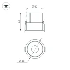Диммер KNX-204-DIM-DIN (12-48V, 8x0.35/4x0.7/2x1A) (IARL, Пластик)