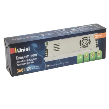 Блок питания 360Вт 12В Металлический корпус UET-VAS-360A20 12V IP20