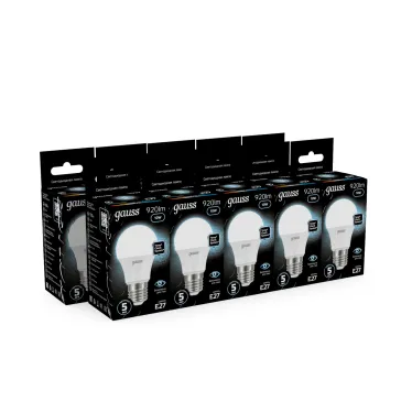 Лампа светодиодная LED 10 Вт 920 лм 4100К А60 груша нейтральный E27 AC 220В Black Gauss