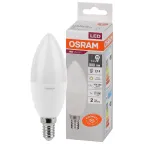                  Лампа светодиодная LED 10 Вт E14 3000К 800Лм свеча 220 В (замена 75Вт) OSRAM
               