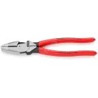 Плоскогубцы электромонтера Linemans Pliers резка - проволока средней твердости 46мм твердая проволока 3мм L-240мм черные обливные рукоятки