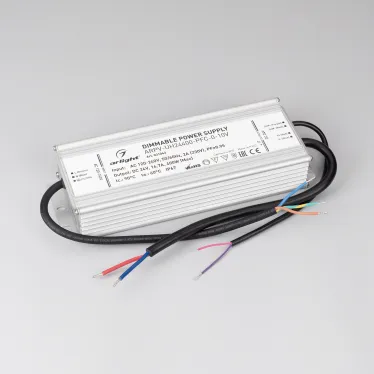 Блок питания ARPV-UH24400-PFC-0-10V (24V, 16.7A, 400W) (ARL, IP67 Металл, 7 лет)