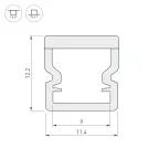 Блок питания ARJ-20-PFC-DALI-1-10V-A (20W, 250-700mA) (ARL, IP20 Пластик, 5 лет)