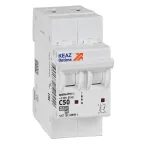                  Выключатель автоматический двухполюсный 50А C 4,5кА AC OptiDin BM63-2C50-4,5-УХЛ3
               