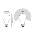 Лампа светодиодная LED 10 Вт 920 лм 4100К А60 груша нейтральный E27 AC 220В Elementary Gauss