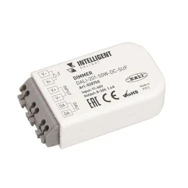 INTELLIGENT ARLIGHT Диммер DALI-201-50W-DC-SUF (11-50V DC, 1400mА) | 028750 | Arlight