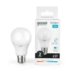 Лампа светодиодная LED 10 Вт 920 лм 4100К А60 груша нейтральный E27 AC 220В Elementary Gauss