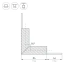 Блок питания ARPJ-LG-562300-PFC (75W, 25-56V, 0.9-2.3A) (Arlight, IP67 Металл, 5 лет)