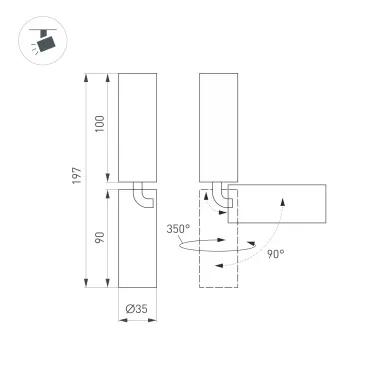Блок питания ARPV-UH24240-PFC-0-10V (24V, 10.0A, 240W) (IP67 металл, 7 лет)