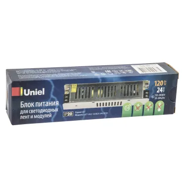 Блок питания 120Вт 24В Металлический корпус UET-VAS-120B20 24V IP20