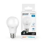 Лампа светодиодная LED 10 Вт 950 лм 6500К А60 груша холодный E27 AC 220В Elementary Gauss