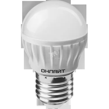 Лампа светодиодная LED 6вт E27 теплый матовый шар