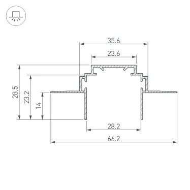 Блок питания ARPJ-SP-341750-PFC (60W, 20-34V, 1.75A) (IP67 Пластик, 5 лет)