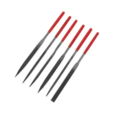 Набор надфилей 160х4 мм, 6 шт., обрезиненные рукоятки