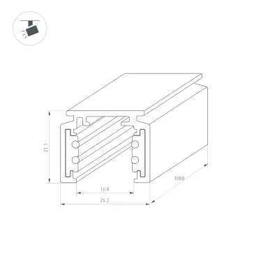 Блок питания ARPJ-SP-423500-PFC (150W, 27-42V, 3.5A) (IP67 Пластик, 5 лет)