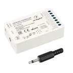 Аудиоконтроллер ARL-SOUND-RGB/RGBW (12-24V, 4x4A, RF ПДУ 24кн) (, IP20 Пластик, 3 года)
