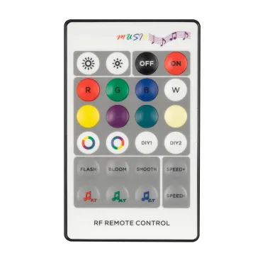 Аудиоконтроллер ARL-SOUND-RGB/RGBW (12-24V, 4x4A, RF ПДУ 24кн) (, IP20 Пластик, 3 года)