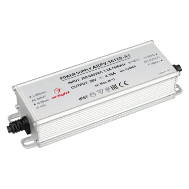 Блок питания ARPV-36150-A1 (36V, 4.16A, 150W) (Arlight, IP67 Металл, 3 года) | 035965 | Arlight