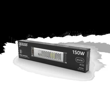 Блок питания 150W 24V IP20 ультратонкий 1/70 | 202102150 | Gauss