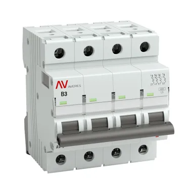 Выключатель автоматический AV-6 4P 3A (B) 6kA AVERES