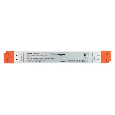 Блок питания ARV-SN48030-SLIM-PFC-B (48V, 0.63A, 30W) (Arlight, IP20 Пластик, 3 года) | 036965 | Arlight