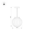 Светильник светодиодный LGD-PEARL-HANG-7W Warm3000 (GR, 164 deg, 230V) (ARL, IP65 Металл, 3 года)