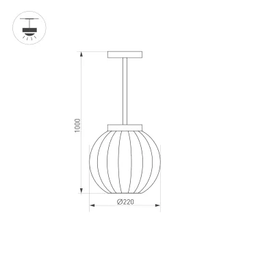 Светильник светодиодный LGD-PEARL-HANG-7W Warm3000 (GR, 164 deg, 230V) (ARL, IP65 Металл, 3 года)