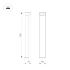 Светильник светодиодный LGD-JASMUS-BOLL-H900-12W Warm3000 (BK, 93 deg, 230V) (ARL, IP20 Металл, 5 лет)