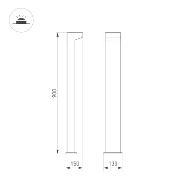 Светильник светодиодный LGD-JASMUS-BOLL-H900-12W Warm3000 (BK, 93 deg, 230V) (ARL, IP20 Металл, 5 лет)