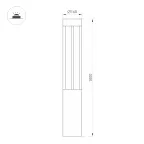 Светильник LGD-CASTELLO-BOLL-H1000-20W Warm3500-MIX (GR, 80 deg, 230V) (Arlight, IP65 Металл, 5 лет)