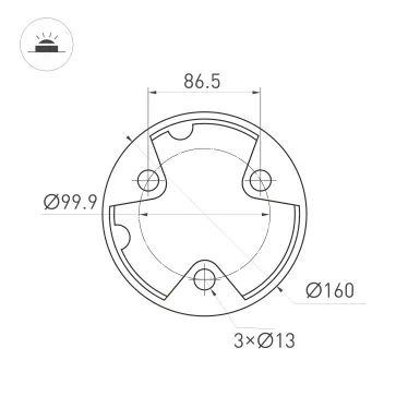 Светильник LGD-LANDMARK-BOLL-H800-20W Warm3500-MIX (GR, 300 deg, 230V) (Arlight, IP65 Металл, 5 лет)