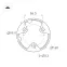 Светильник светодиодный LGD-GUIDE-BOLL-H800-20W Warm3500-MIX (GR, 280 deg, 230V) (ARL, IP65 металл, 5 лет)