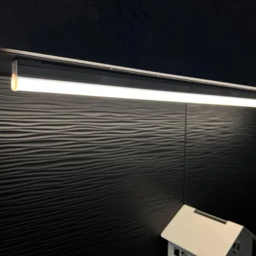 ULI-L02-10W-4200K-SL Линейный светильник LED (аналог Т5), 800Lm, 4200К, выключатель на корпусе. Цвет корпуса - серебристый