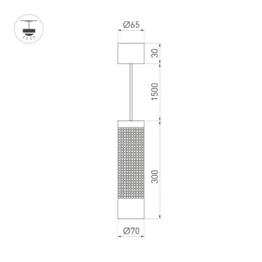 Светильник SP-SPICY-HANG-R70-13W Warm3000 (BK, 50 deg, 230V) (arlight, IP20 Металл, 3 года) | 033683 | Arlight