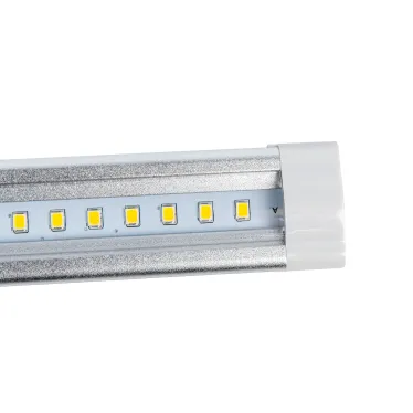 Светильники светодиодные для мебели UЛм-F45-2x6W/4500K IP20 SILVER набор из 2-х шт Механический выключатель 600*25*8мм 2*500Лм