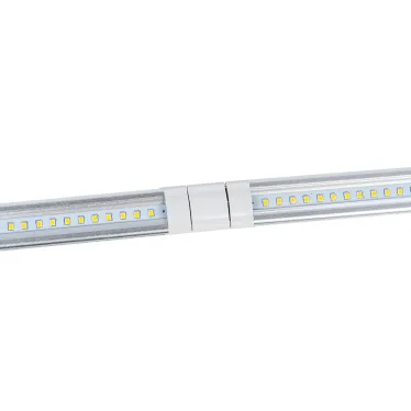 Светильники светодиодные для мебели UЛм-F45-2x6W/4500K IP20 SILVER набор из 2-х шт Механический выключатель 600*25*8мм 2*500Лм