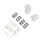 Светильники светодиодные для мебели UЛм-F45-2x6W/4500K IP20 SILVER набор из 2-х шт Механический выключатель 600*25*8мм 2*500Лм