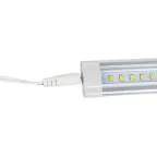 Светильники светодиодные для мебели UЛм-F45-2x6W/4500K IP20 SILVER набор из 2-х шт Механический выключатель 600*25*8мм 2*500Лм