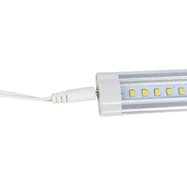 Светильники светодиодные для мебели UЛм-F45-2x6W/4500K IP20 SILVER набор из 2-х шт Механический выключатель 600*25*8мм 2*500Лм