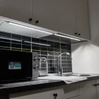 Светильники светодиодные для мебели UЛм-F45-2x6W/4500K IP20 SILVER набор из 2-х шт Механический выключатель 600*25*8мм 2*500Лм